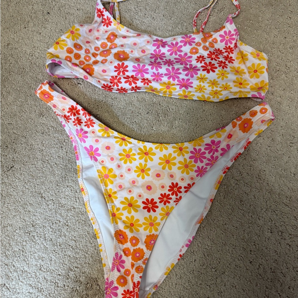 Floral Swim Set - Pink, Orange, Yellow